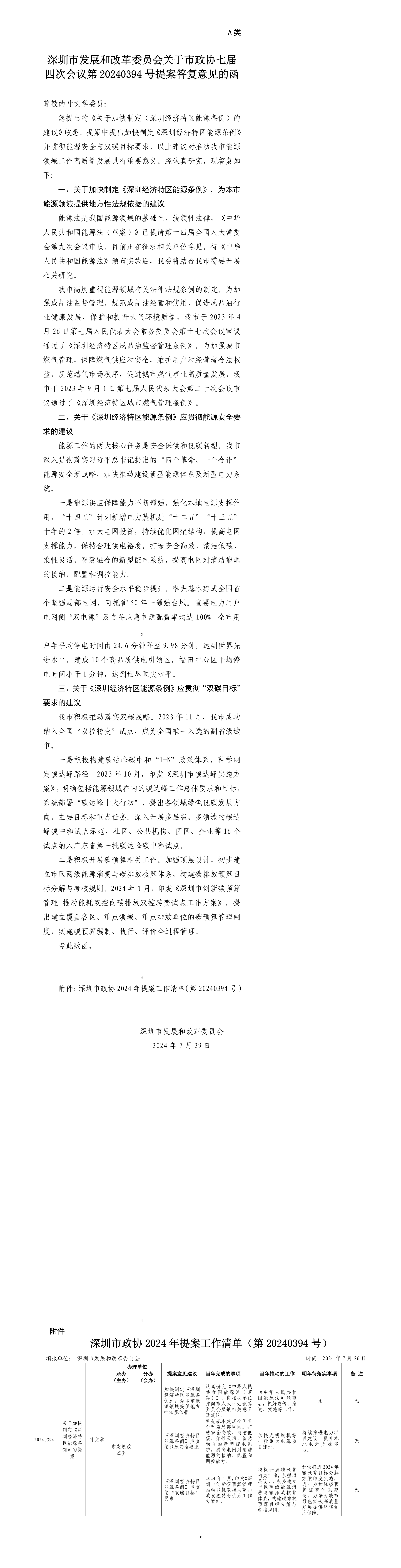 深圳市发展和改革委员会关于市政协七届四次会议第20240394号提案答复意见的函.png